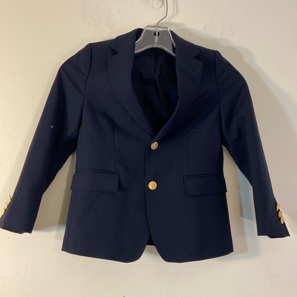 Vineyard Vines Kids' Navy Boathouse Performance Wool Blazer